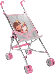 Saliekamie leļļu ratiņi-parasolka Unicorn Grey