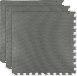 Putas grīdas paklājiņš HUMBI 180 × 60 cm, lieli puzles gabali, ūdensizturīgs, drošs, tumši pelēks (3 gab.)