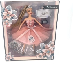 Leļļu meitene rozā kleitā 30 cm