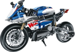 Konstruktors motocikls zilā krāsā