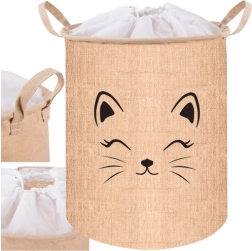 Tekstila rotaļlietu un veļas grozs ar vāku 35 l KRUZZEL