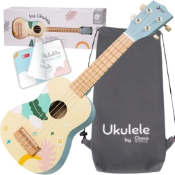 Koka ukulele bērniem CLASSIC WORLD – Zila