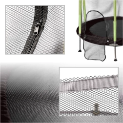 Bērnu batuts mājai un dārzam ar tīklu 140 cm, zaļš