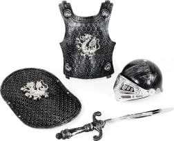 Bruņinieku komplekts ar ķiveri un bruņām