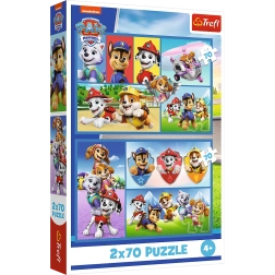 Puzle Paw Patrol noteikumi 2 vienā 2x70 gabalu