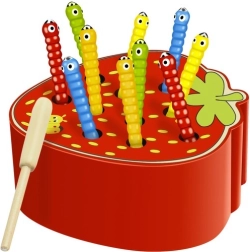 Koka spēle Truska – tārpiņu ķeršana ar magnētu