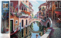 Dimanta gleznošana Venēcijas tilts 30 × 40 cm