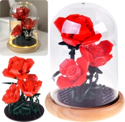 Konstruktors apgaismota roze zem kupola, 219 detaļas