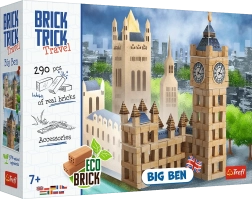 Būvkomplekts no īstiem ķieģelīšiem TREFL Brick Trick Travel – Big Ben, 290 detaļas