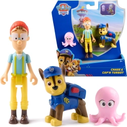 Paw Patrol figūriņas Čeiss, kapteinis Turbots un astoņkājītis – Adventure Bay komplekts