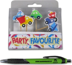 Dekoratīvas sveces autiņu formā, krāsainas