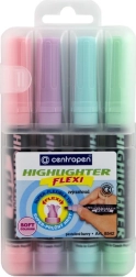 Flexi pasteļtoņu teksta marķieri, 4 gab.