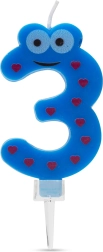 Number 3 Birthday Cake Candle