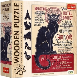 Koka puzle Art: Steinlen – melnais kaķis, 200 detaļas