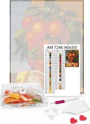 Dimanta mozaīka Viļņi 40×50 – audekls, kristāliņi, 3v1 aplikators un līmes