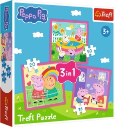 PUZZLE 3 vienā – Peppa un draugi TREFL