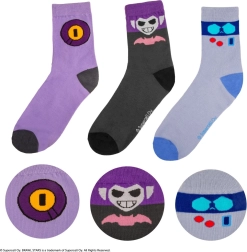 Brawl Stars zeķu komplekts – 8‑Bit, Rico un Mortis