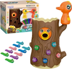 Woopie magnetic skill game Catch the Worm – 2 woodpeckers and 10 worms