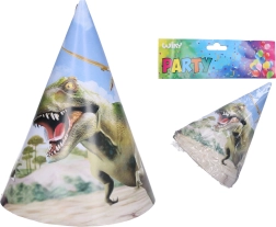 Pārtiju cepurītes DINO 15 cm, 6 gabali