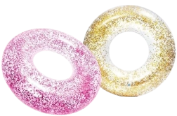 Uzpūšamais peldriņķis ar mirdzumiem INTEX Sparkling Glitter 107 cm