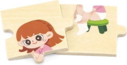 VIGA koka izglītojošā puzle – bērnu apģērbšana, 28 gabali