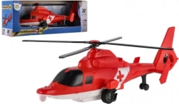 Plastmasas glābēju helikopters ar atvilkšanu 22 cm