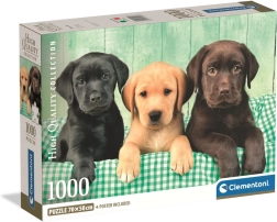 Puzle 1000 Clementoni – trīs labradori HQC