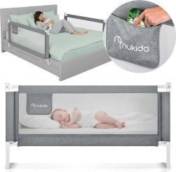 Nukido bed safety rail 160 cm grey