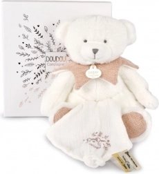 Dāvanu komplekts Doudou plīša lācītis ar sedziņu 30 cm, rozā