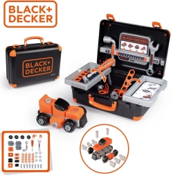 Smoby Black & Decker instrumentu koferis ar rīkiem un būvniecības auto