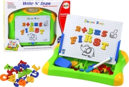 Magnētiskā izglītojošā tāfele ar burtiem un cipariem