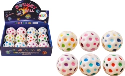 Kosmiska bumbiņa mešanai un spiešanai ar robiņiem, balta 7 cm