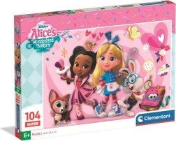 Children's puzzle 104 pieces clementoni disney alice's wonderland bakery
