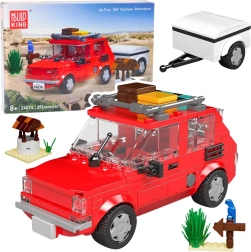 FIAT 126p Maluch Car Building Set with Trailer 1:24 (393 pieces) – Mould King