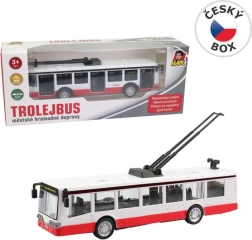 Metāla trolejbuss ar atvilkšanas (atpakaļgaitas) mehānismu 16 cm