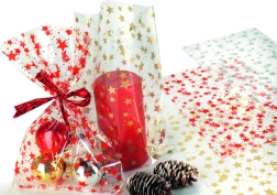 Caurspīdīgs celofāna maisiņš Star 25x40 cm