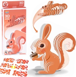 Puzzle 3D cardboard squirrel model DIY, 35 pieces