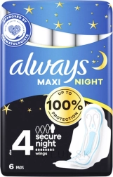 Always Classic Night Maxi higiēniskās paketes 6 gab.