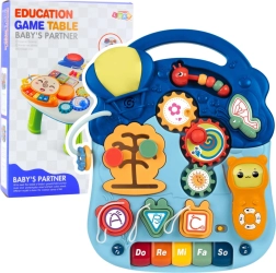 Interaktīvs izglītojošs galdiņš 6‑in‑1 ar gaismām un skaņām, pasteļkrāsains