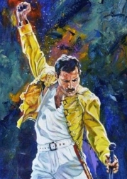 Dimantu gleznošana Freddie Mercury 30 × 40 cm