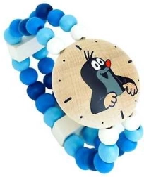 Meiteņu koka pulkstenis ar Krteku, zils