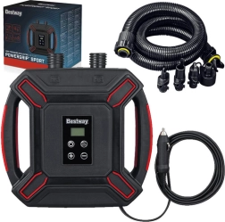 Bestway augstspiediena elektriskais auto sūknis ar LCD un 4 adapteriem