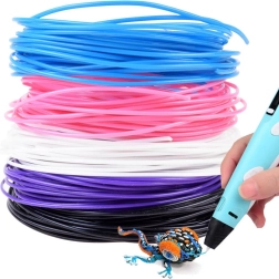 Rezerves pildījumi 3D pildspalvai – 5 krāsu komplekts – Varianta B