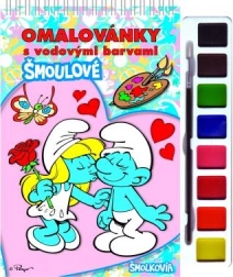 Krāsojamā grāmata Slīpņi ar ūdenskrāsām un otu, spirālvākā 21 × 23 cm