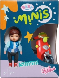 BABY born Minis komplekts ar skrejriteni un lellīti Simonu, 7 cm