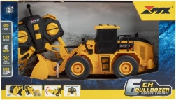R/C buldozers 1:24 ar funkcionējošu kausu un tālvadību