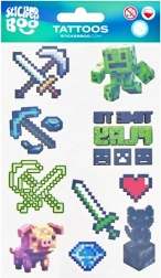 Temporary Minecraft tattoos – set of 10 designs