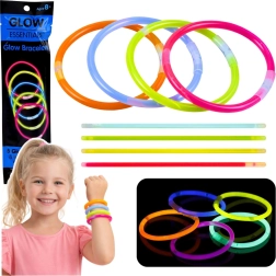 Fluorescējošas spīdošas aproces tumsā Neon Stick, 5 gab.