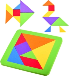 Putu puzle tangrams – krāsaina loģiskā rotaļlieta