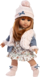 Reālistiska lelle ar mīkstu auduma ķermeni 35 cm Llorens NICOLE